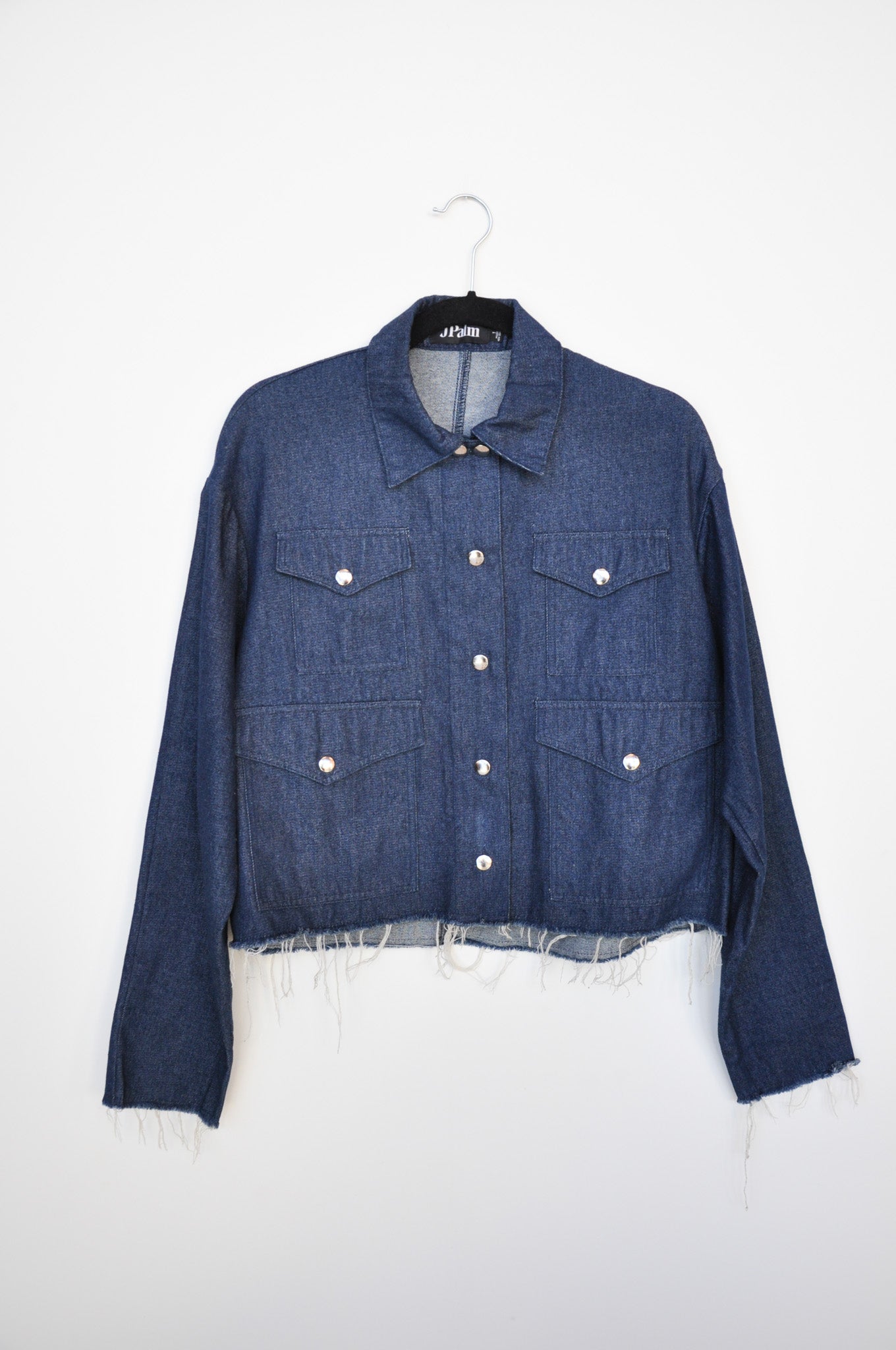 Jpalm Frayed Work Jacket - Indigo Blue