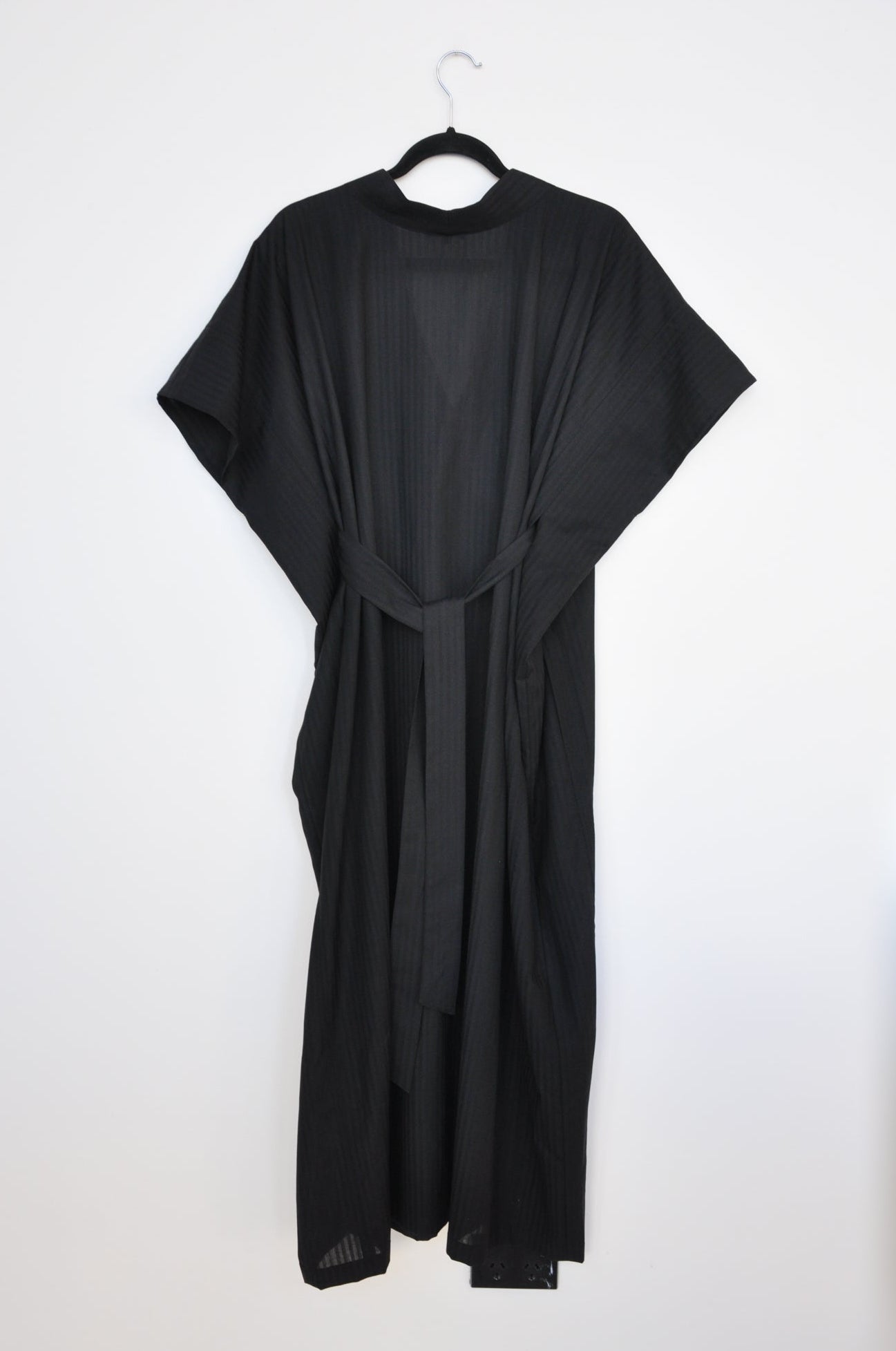 Julia Fong Wrap Dress - Black / Stripe