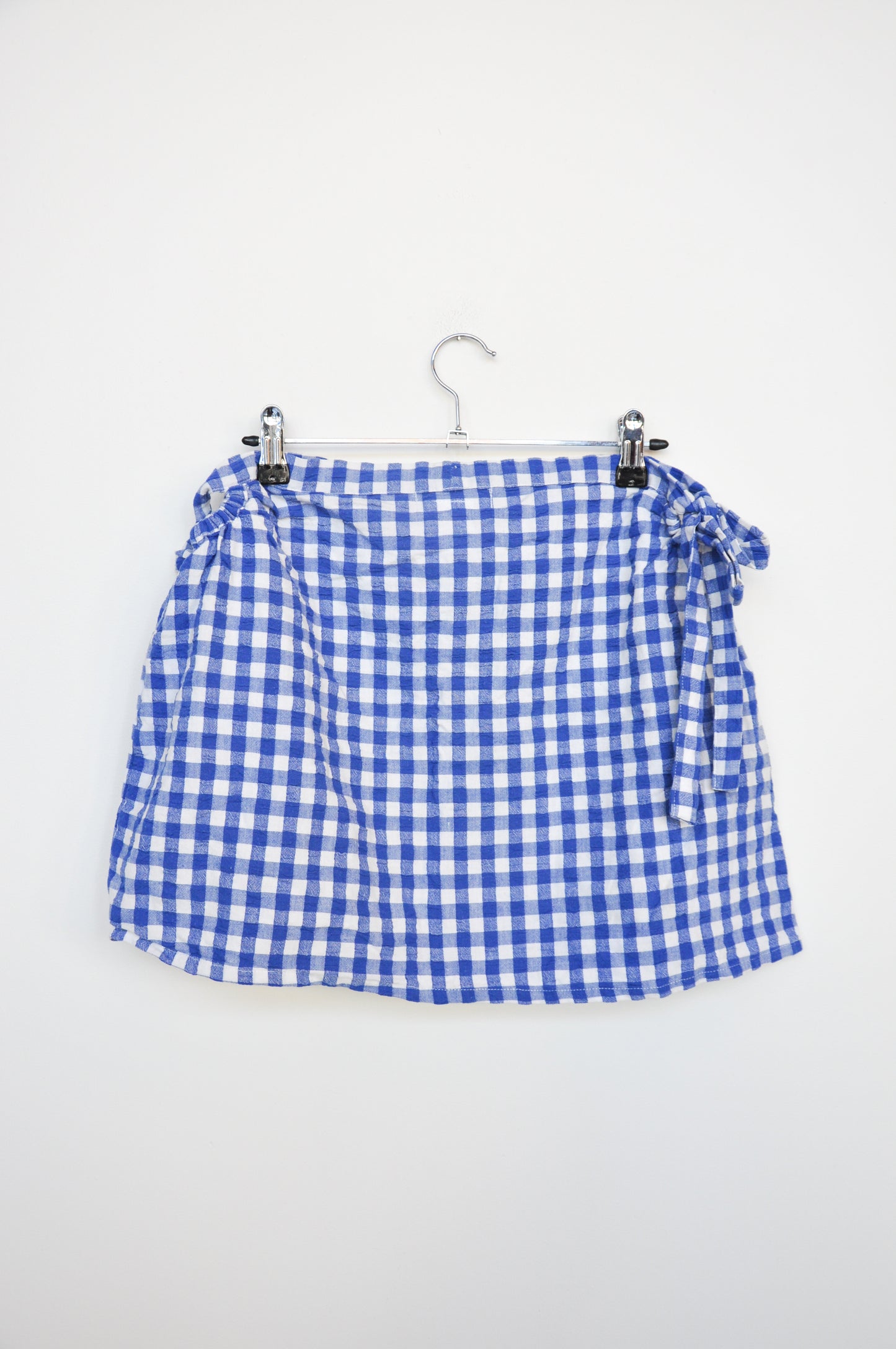 Emma Sofie Gingham Mini Skirt - blue/white
