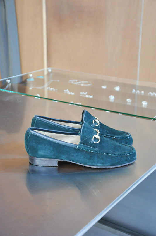 Gucci  Loafers Suede - Forest Green