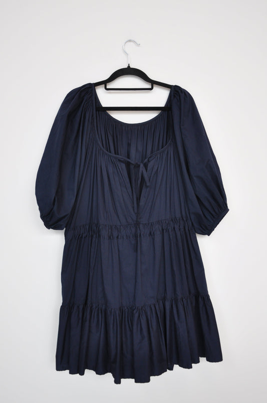 Masha Tiered Dress - navy