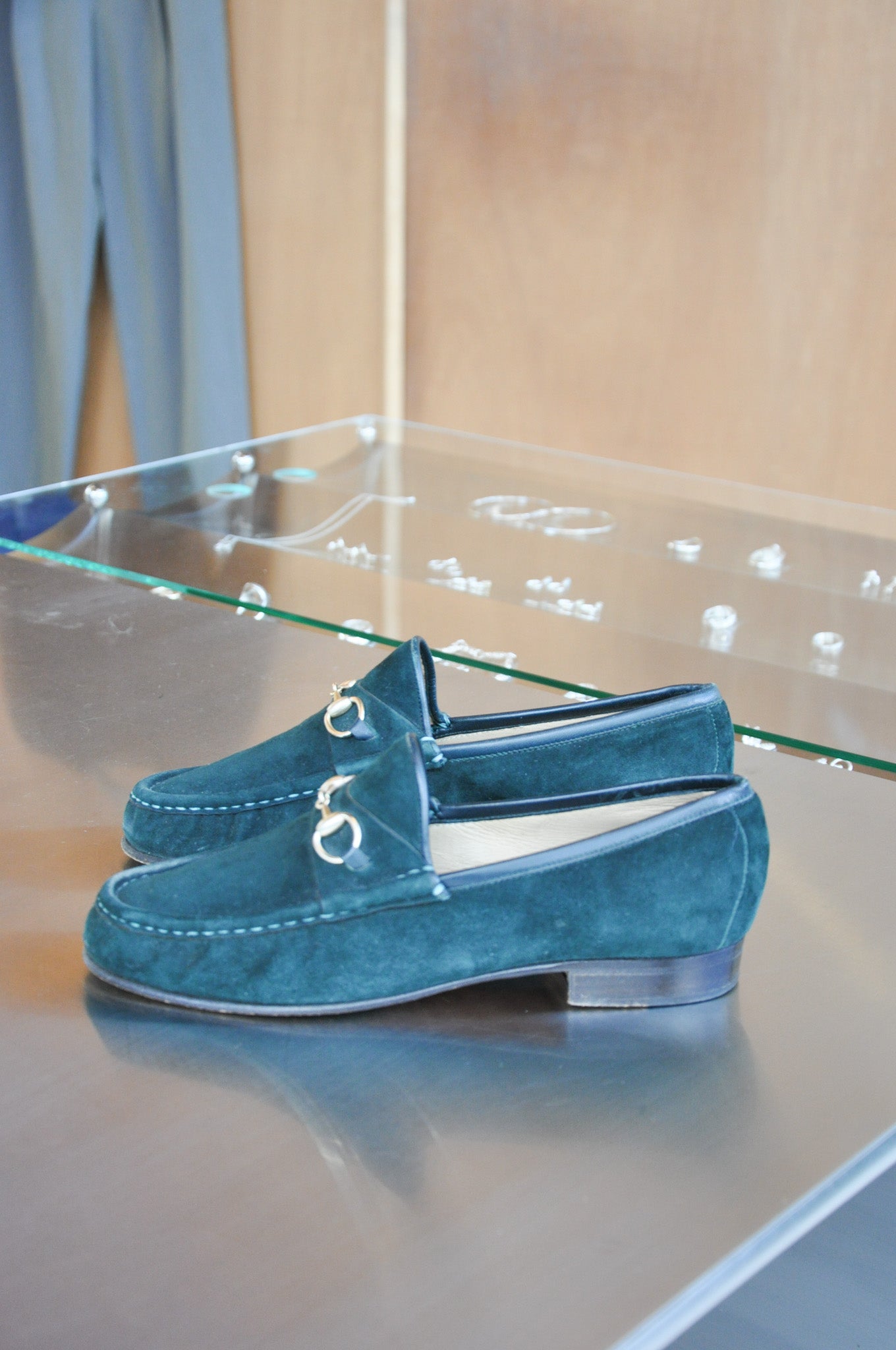 Gucci  Loafers Suede - Forest Green