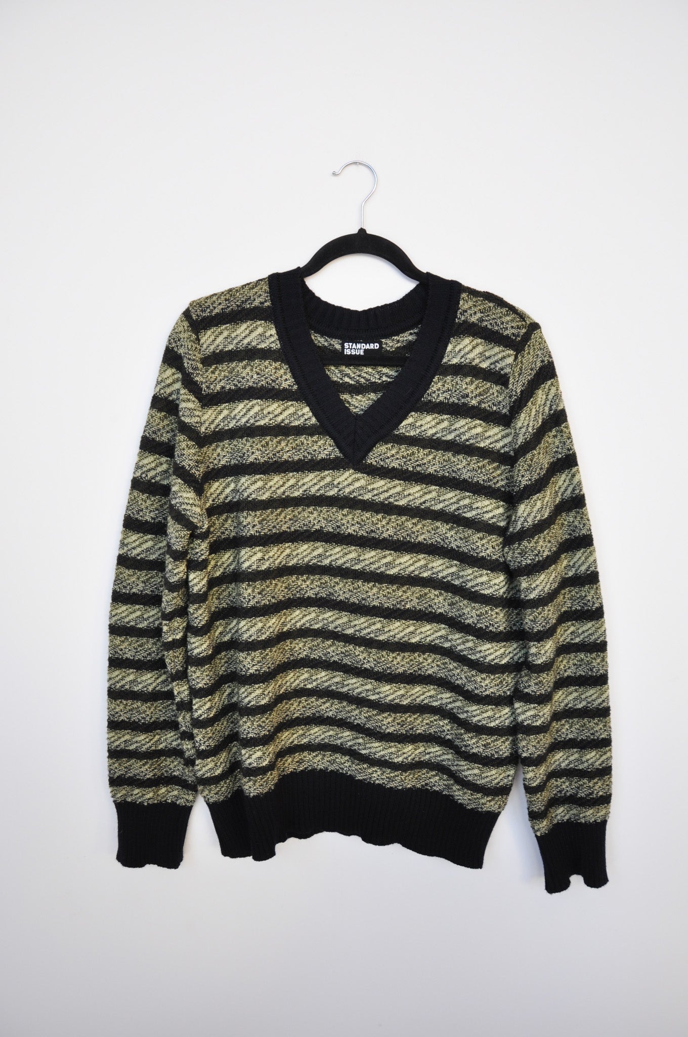 Standard Issue Jumper - Green / Navy Stripe