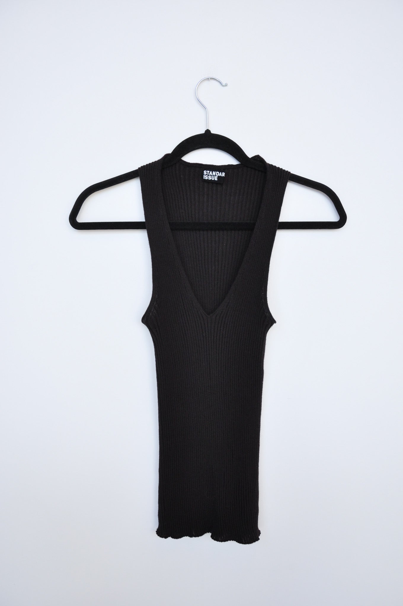 Standard Issue Ribbed Singlet -  Brown