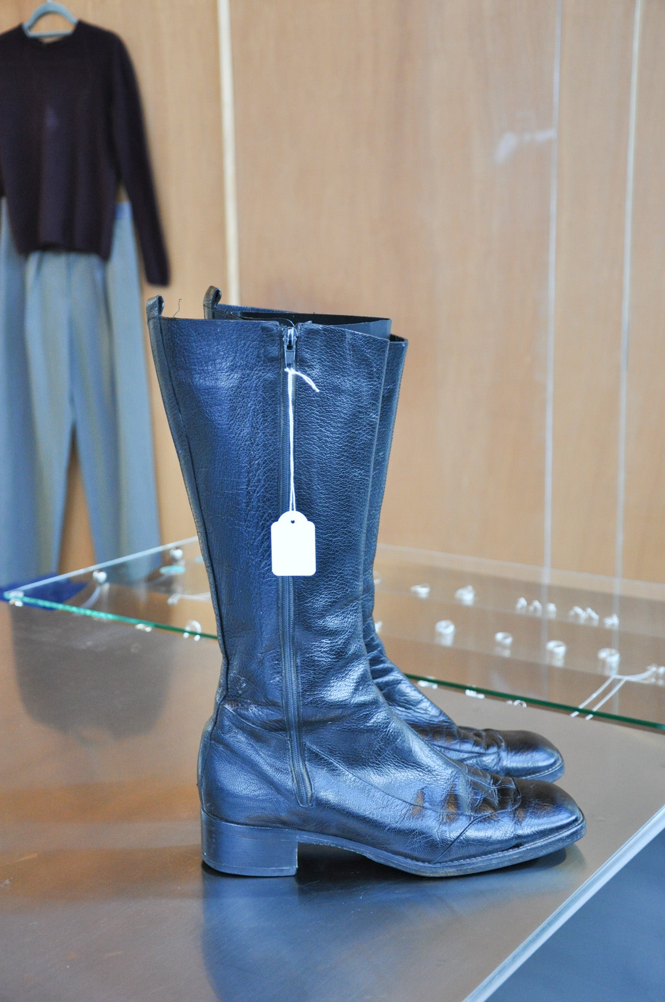 Costume National Leather Boots - Black