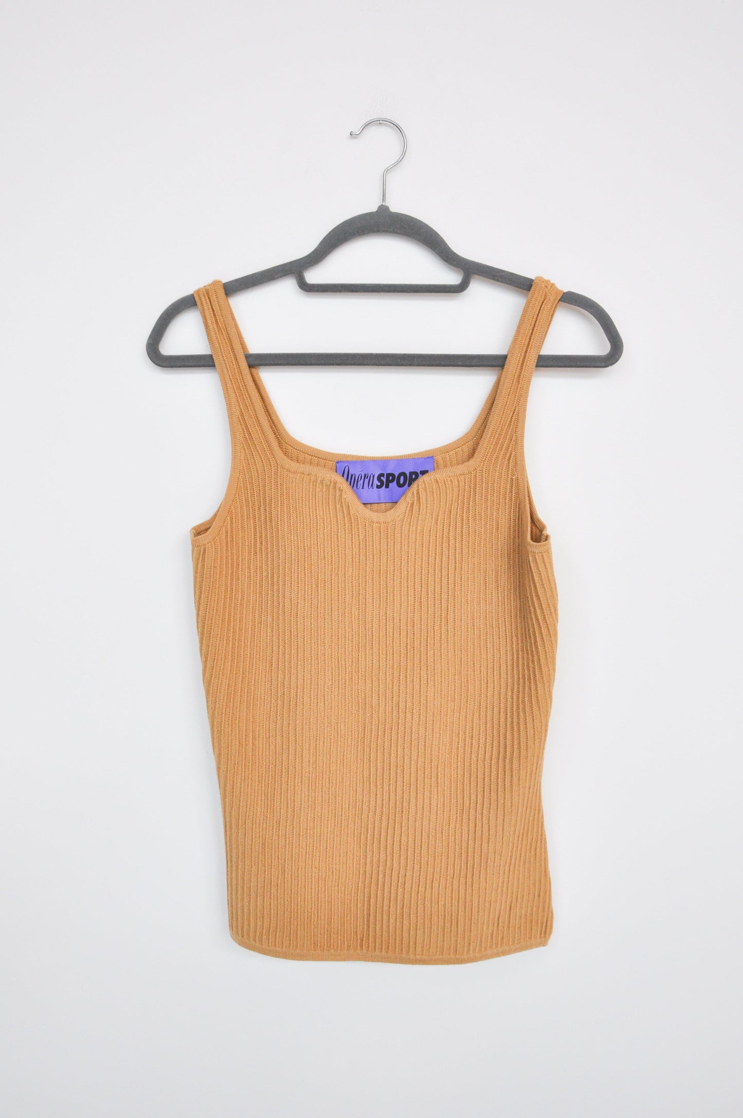 Opera Sport Ribbed Singlet - brown