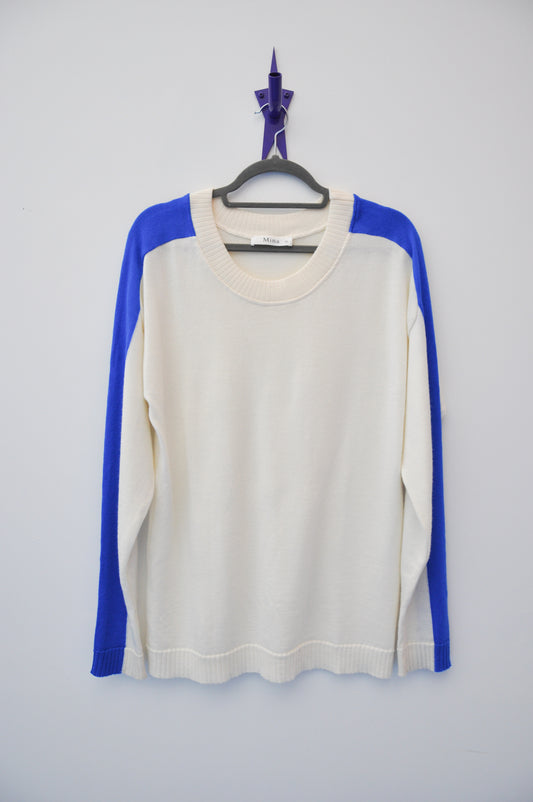 Mina Knit - white/ blue