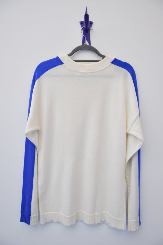 Mina Knit - white/ blue