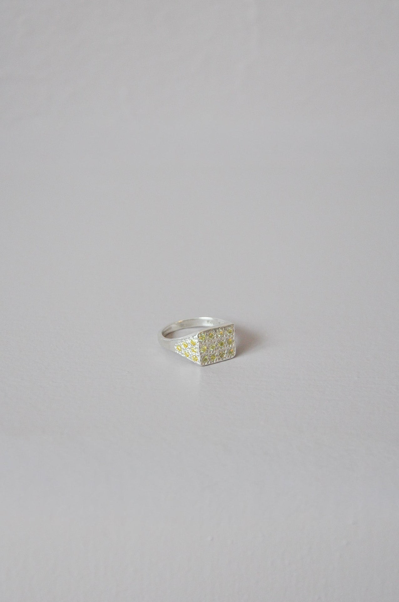 Disco Ring in Silver, Yellow, Orange Multi