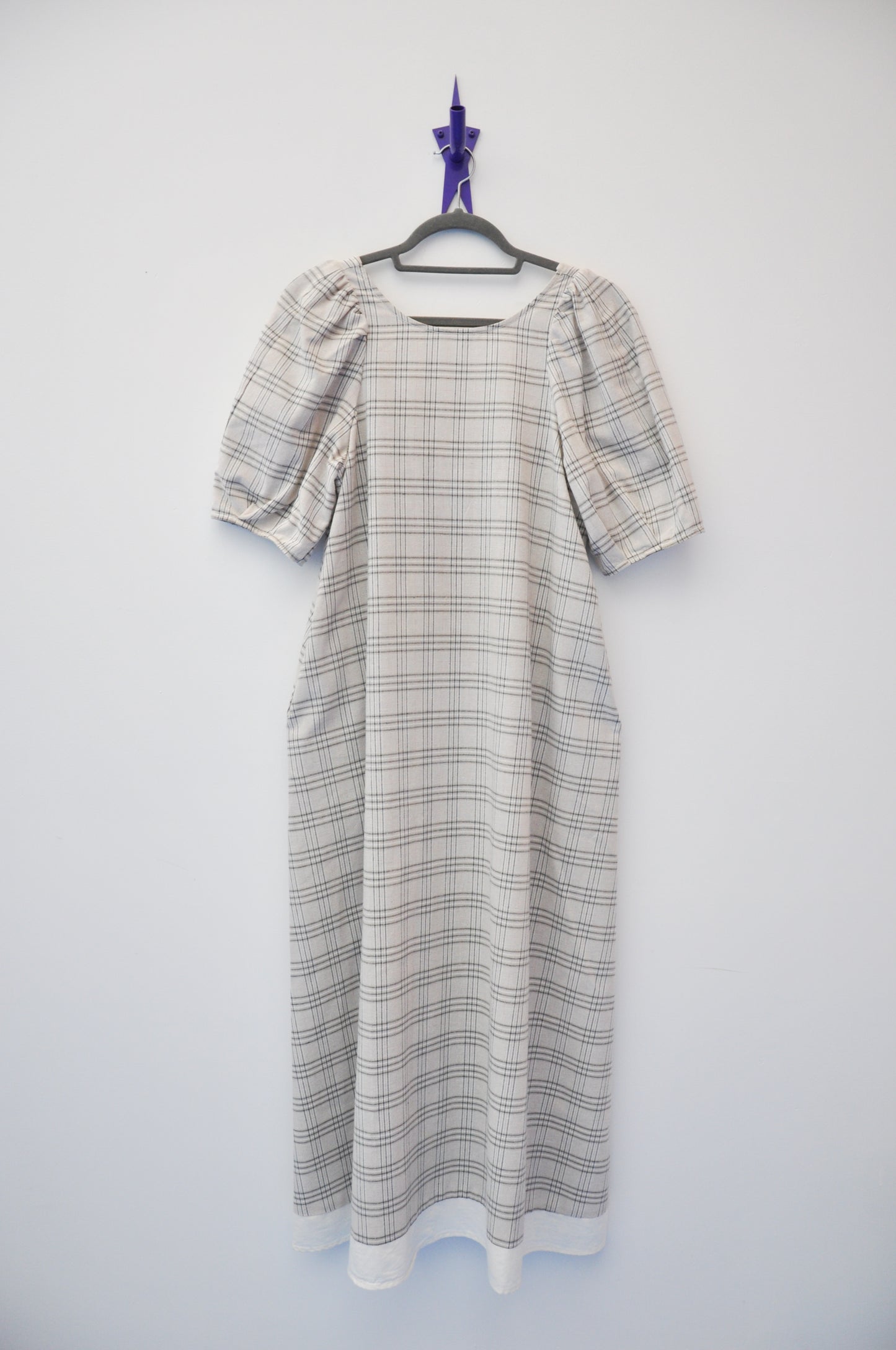 Mina Dress - tan / black plaid