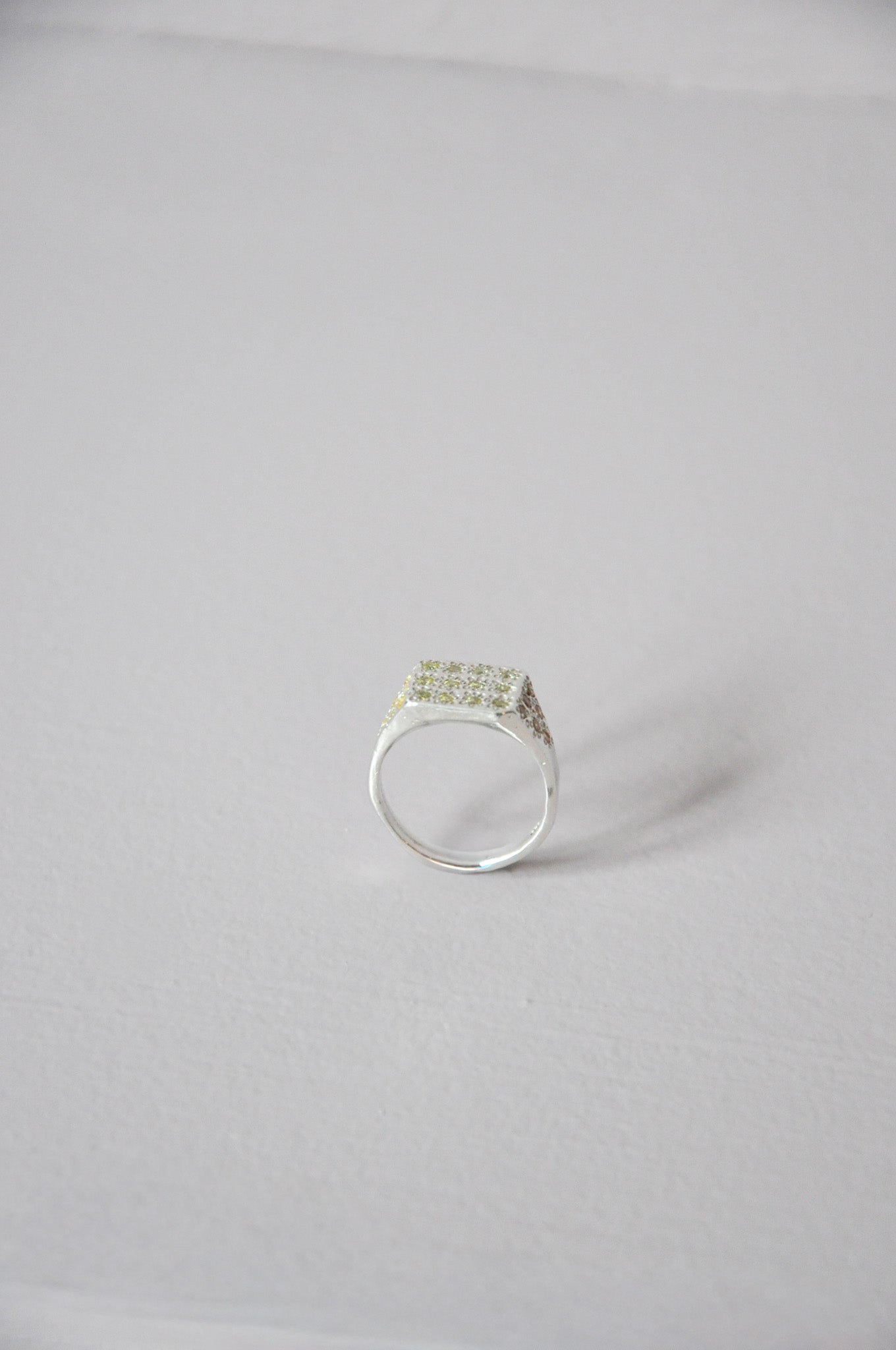 Disco Ring in Silver, Yellow, Orange Multi