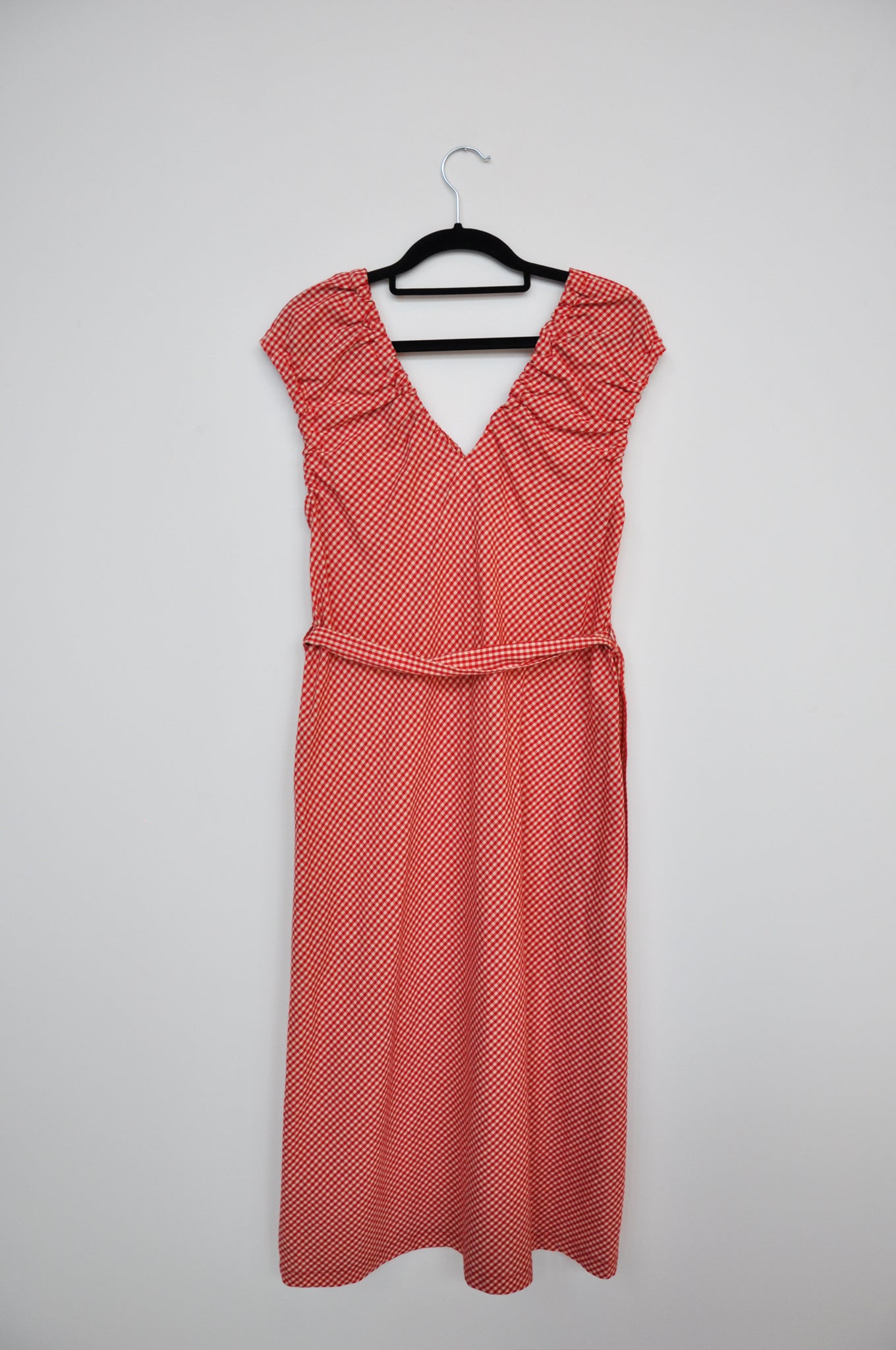Sylvester Midi Dress - Red Gingham