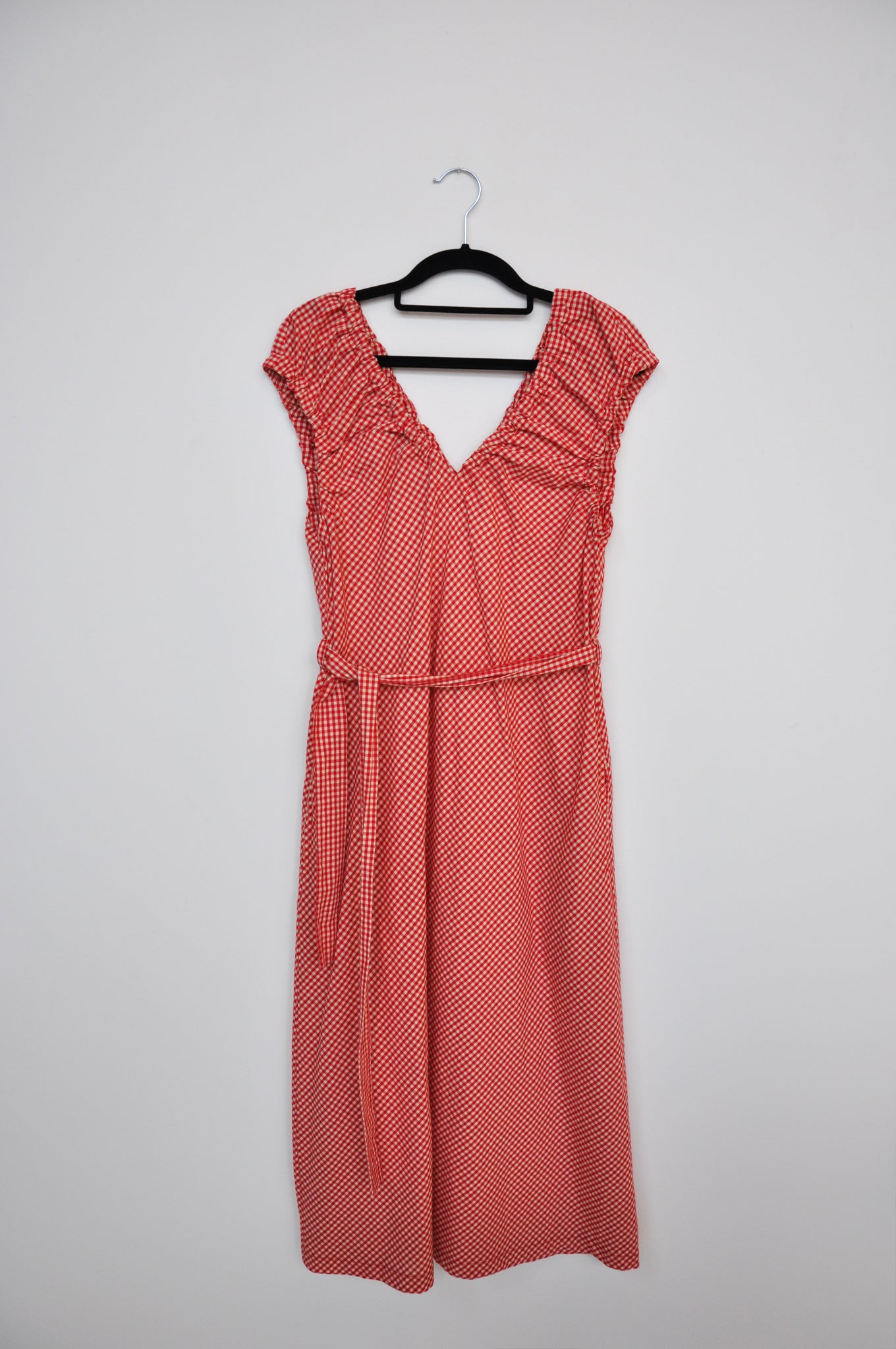 Sylvester Midi Dress - Red Gingham
