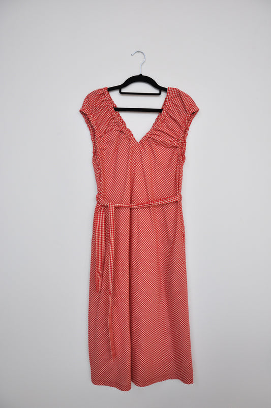 Sylvester Midi Dress - Red Gingham