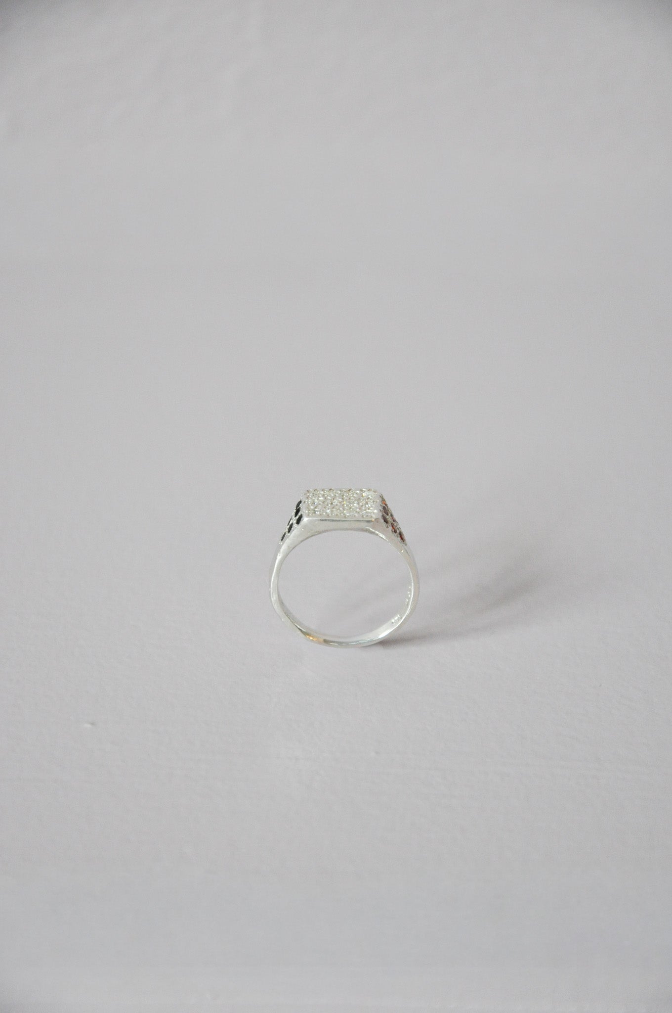 Disco Ring in Silver, Red, Black Multi