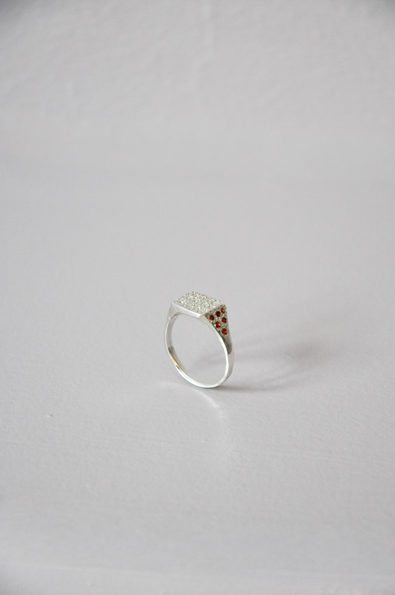 Disco Ring in Silver, Red, Black Multi