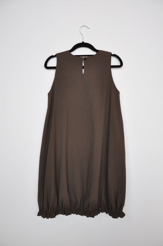 Sylvester Bubble Dress - Brown Gingham