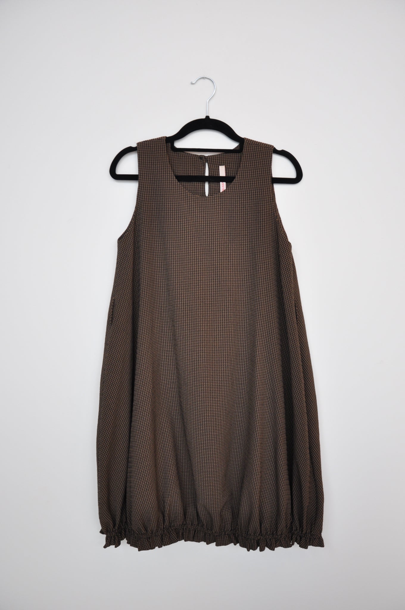 Sylvester Bubble Dress - Brown Gingham