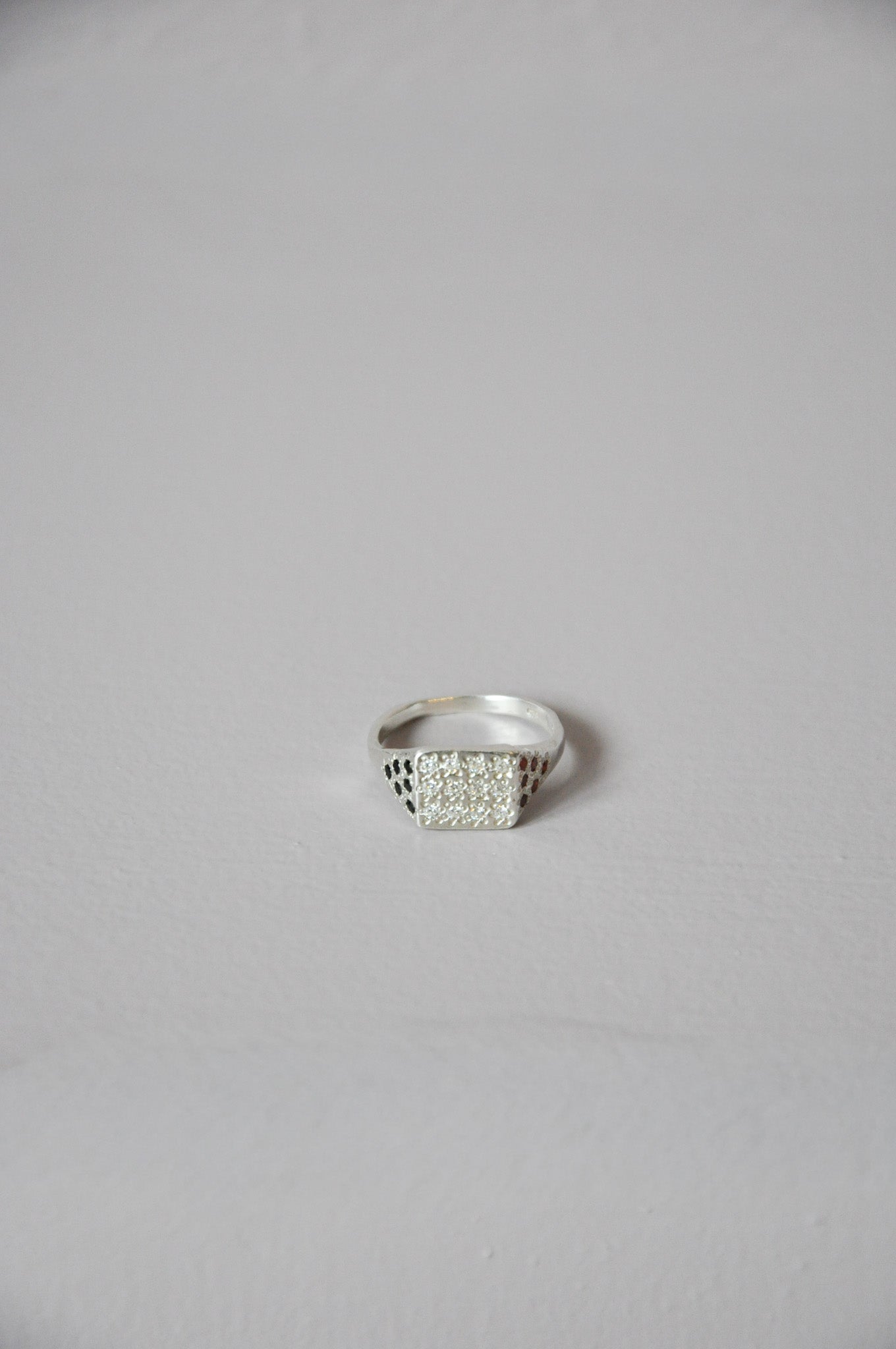 Disco Ring in Silver, Red, Black Multi