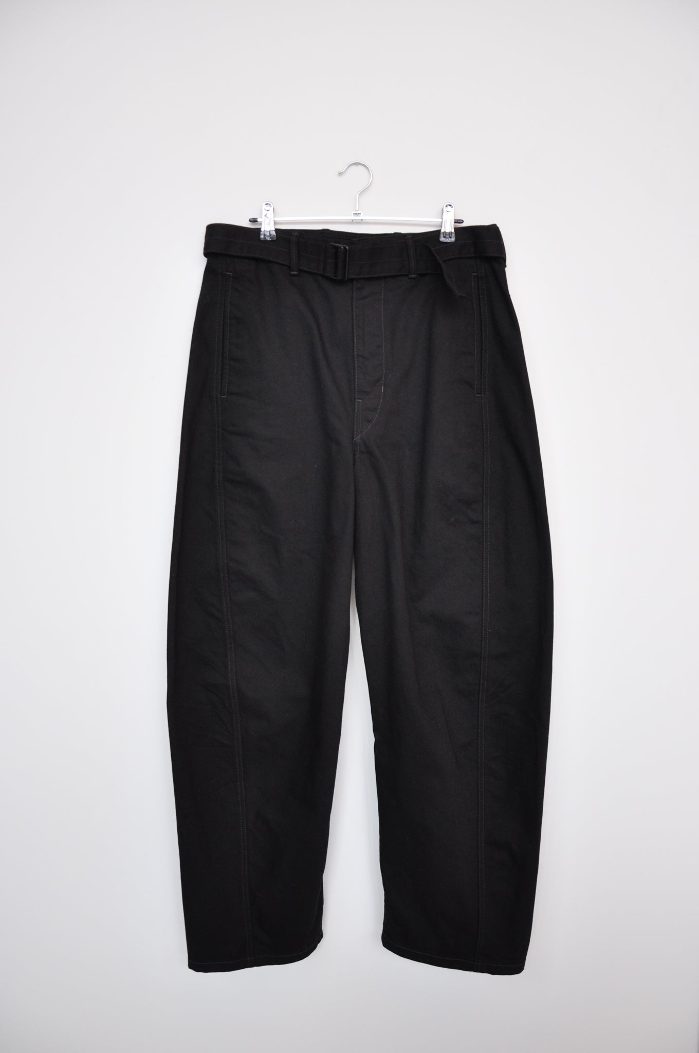 Lemaire Twisted Belted Pants - Black Denim