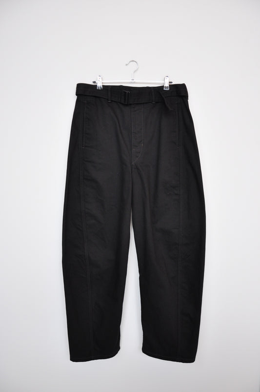 Lemaire Twisted Belted Pants - Black Denim