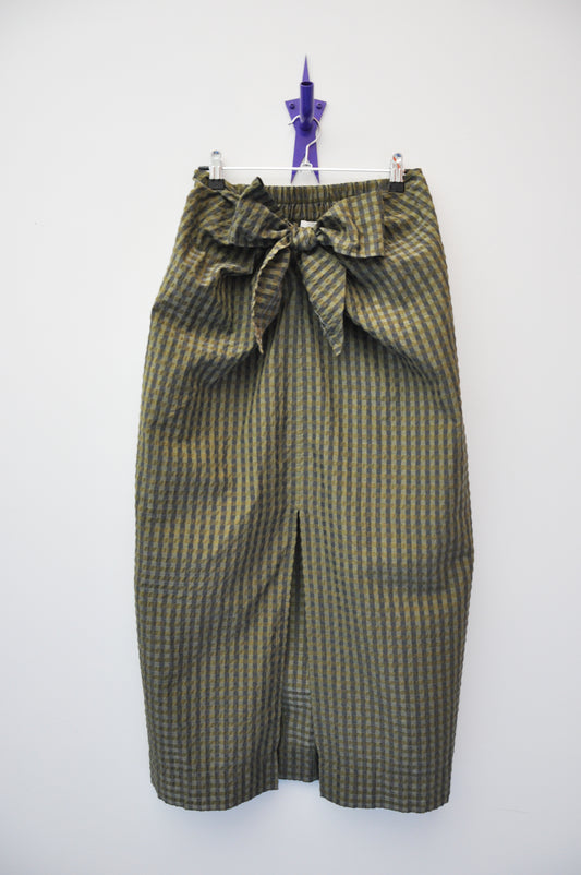 Ganni Skirt - green/ brown gingham