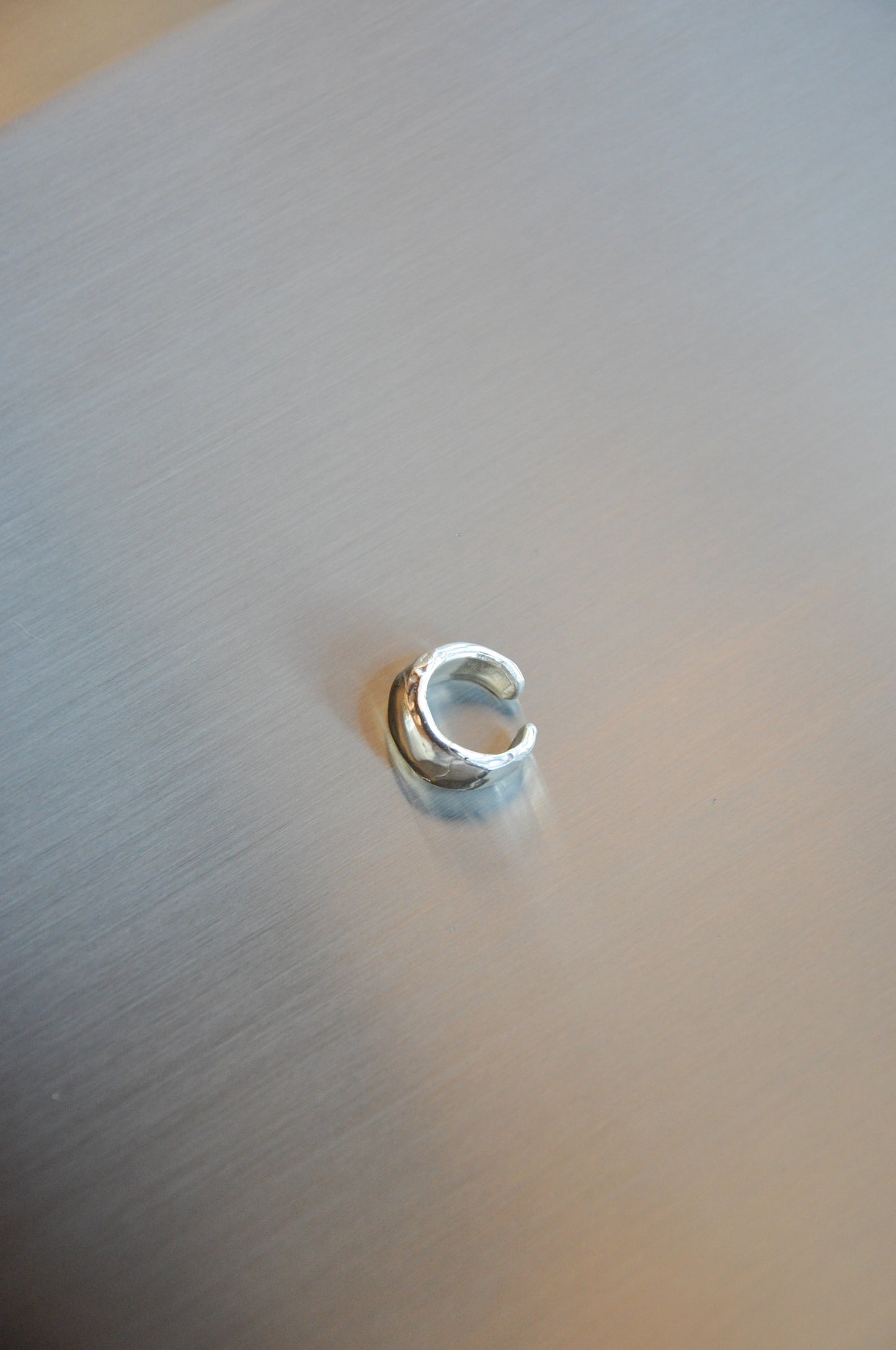 Molten Ear Cuff in Silver