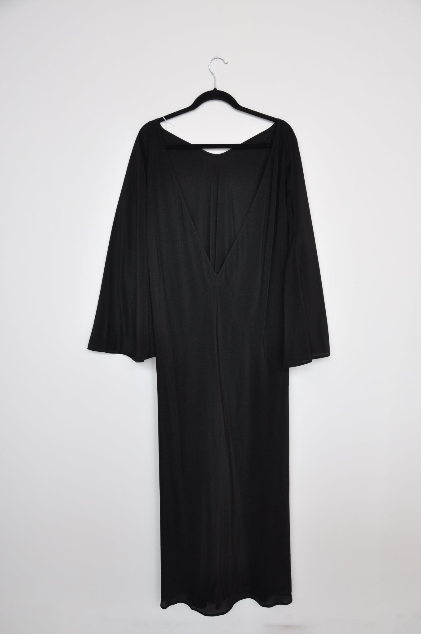 Gloria Silk Backless Dress - Black