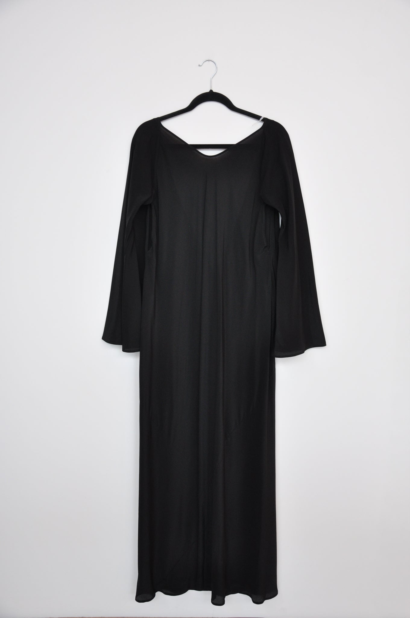 Gloria Silk Backless Dress - Black
