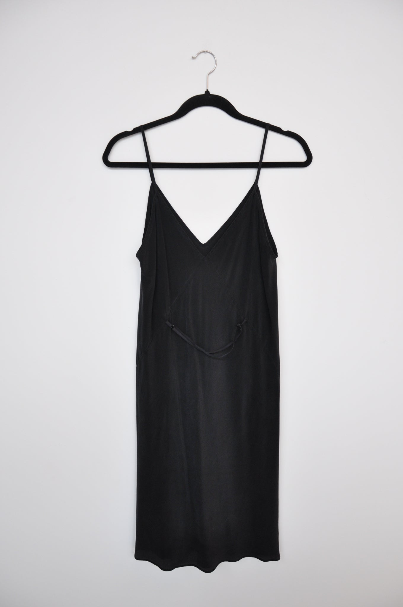 Miss Crabb Silk Slip Dress - Black