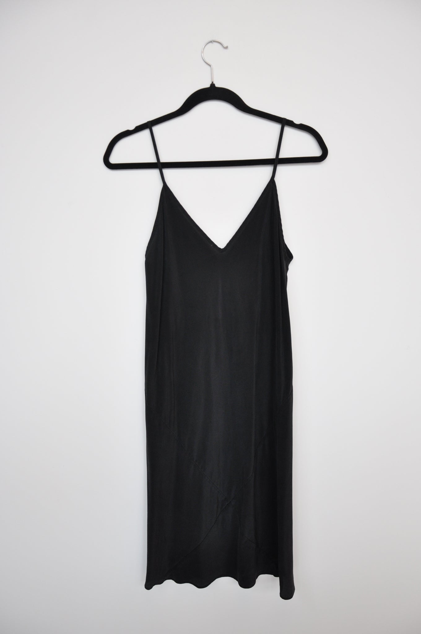 Miss Crabb Silk Slip Dress - Black