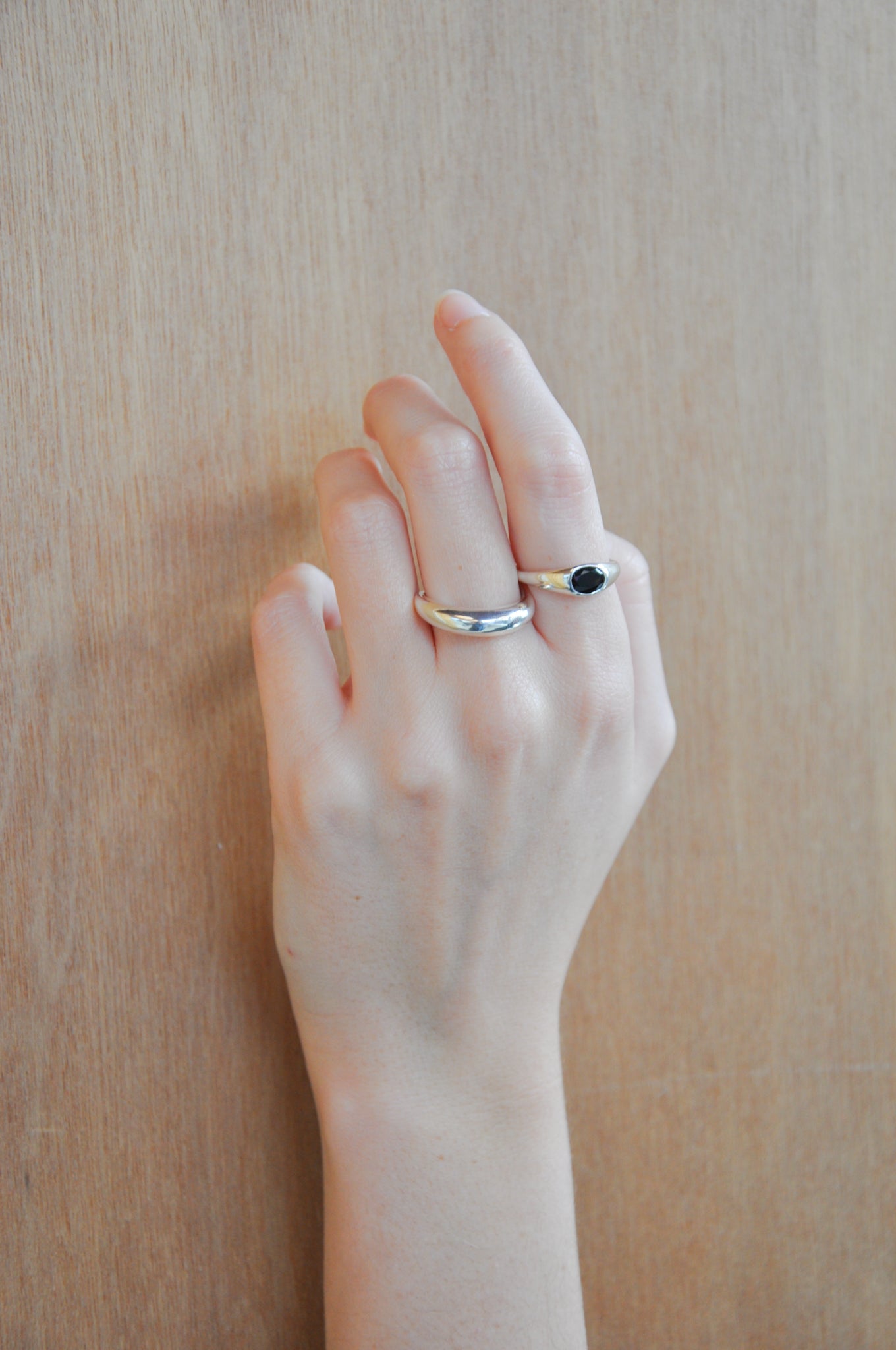 Orbit Ring in Silver & Onyx