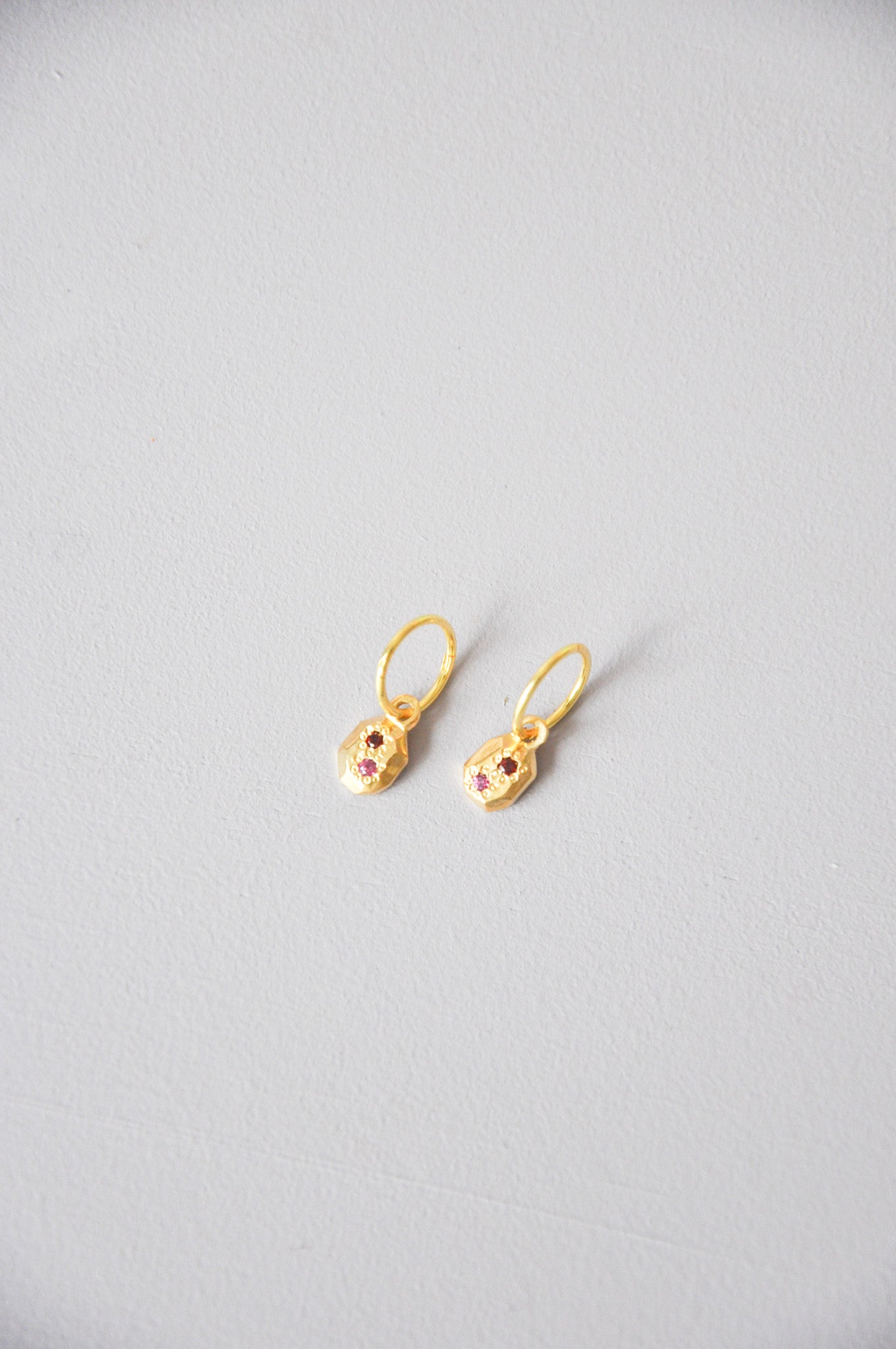 Speckled Earrings in CZ & Gold