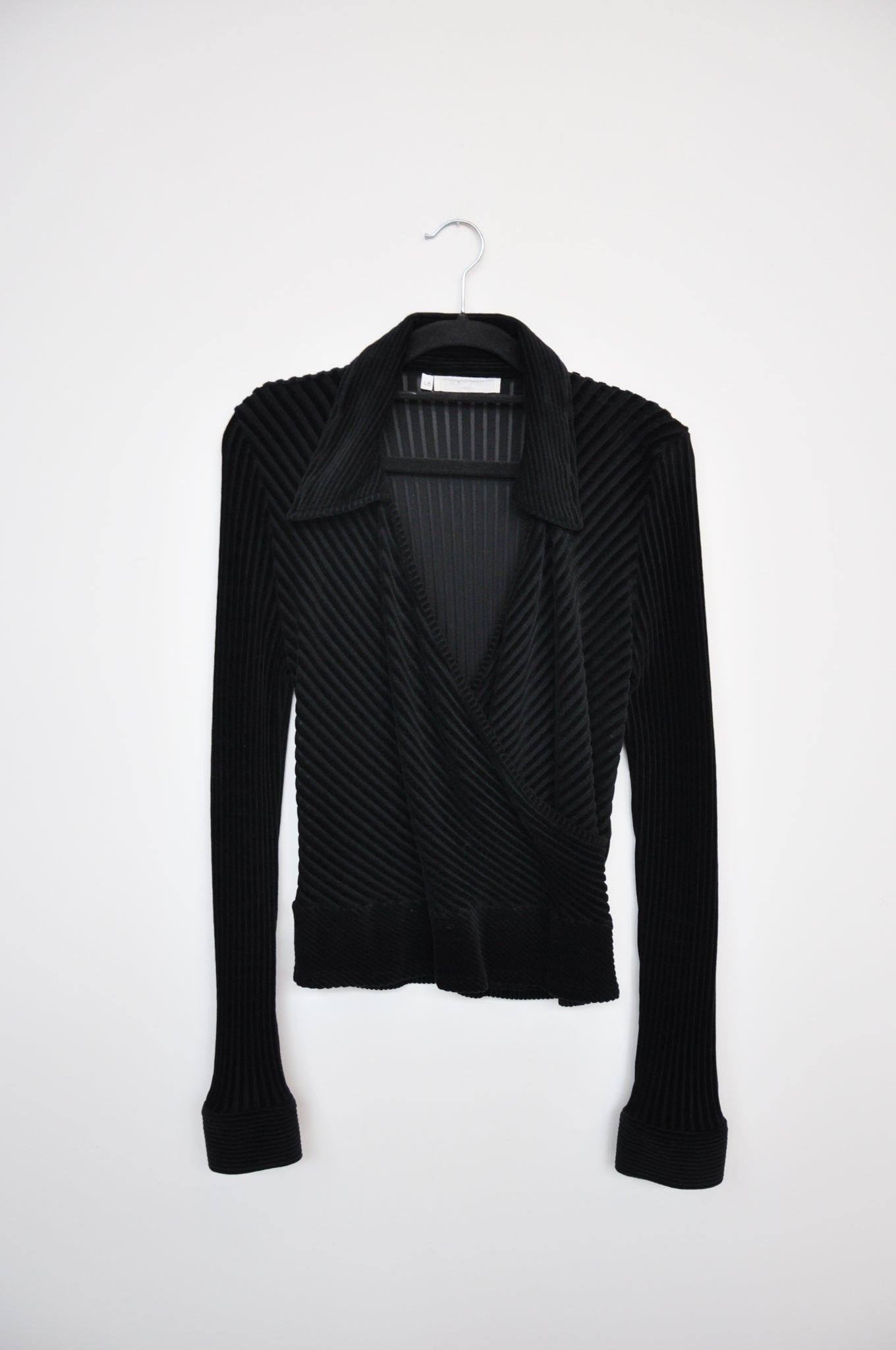 Rayure Wrap Top - Black Cord/ Sheer