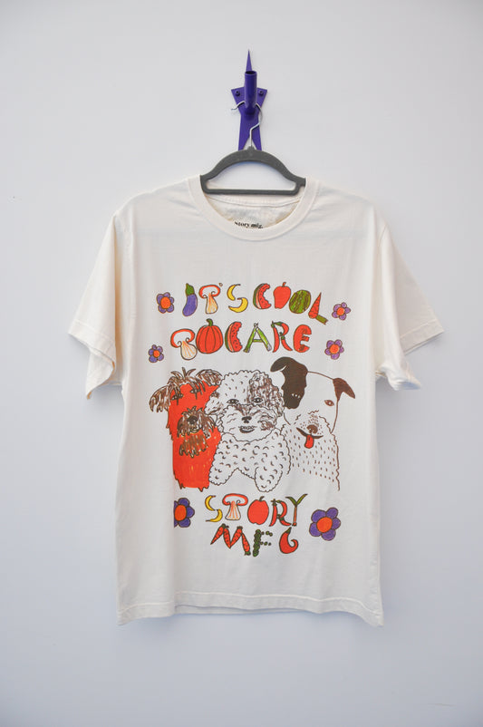 Story MFG Tee - vegetable & dog graphic