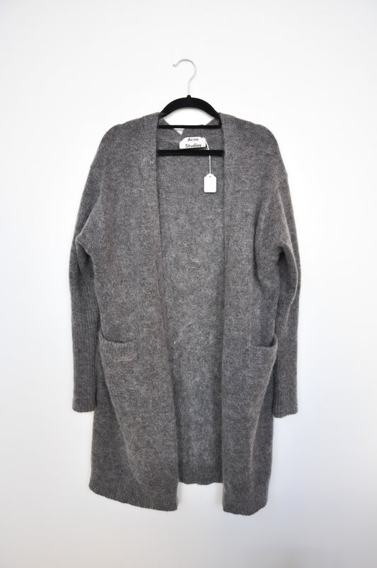 ACNE Studios Longline Cardigan - Grey Mohair