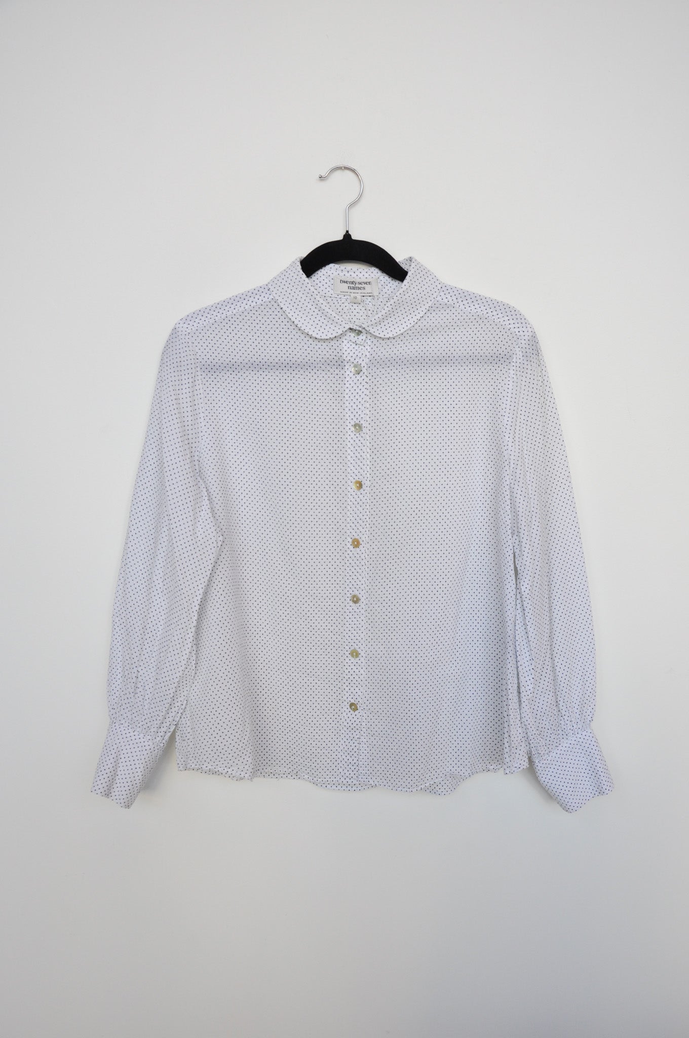 Twenty-Seven Names Peter Pan Shirt - Black/White Polka Dot