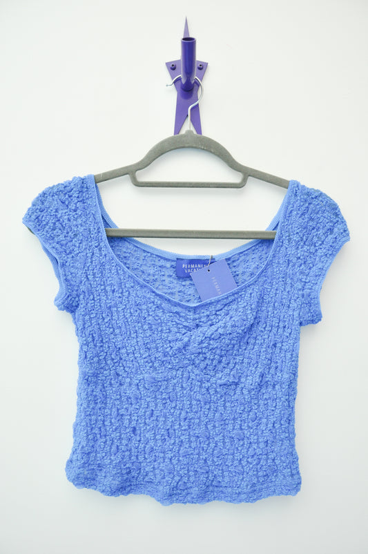 Permanent Vacation Lace top - cyan