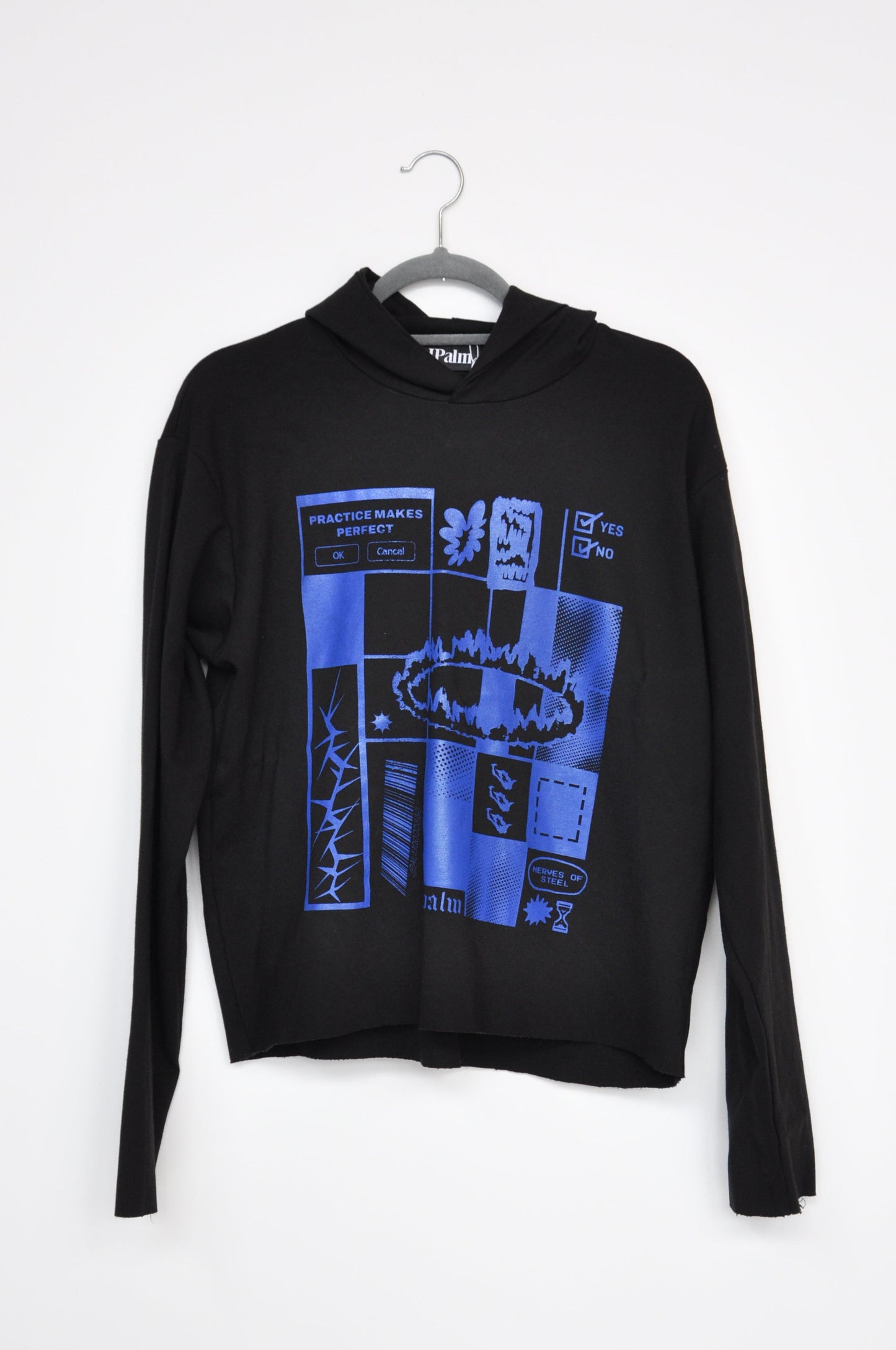 J Palm Graphic Print Hoodie - black/blue
