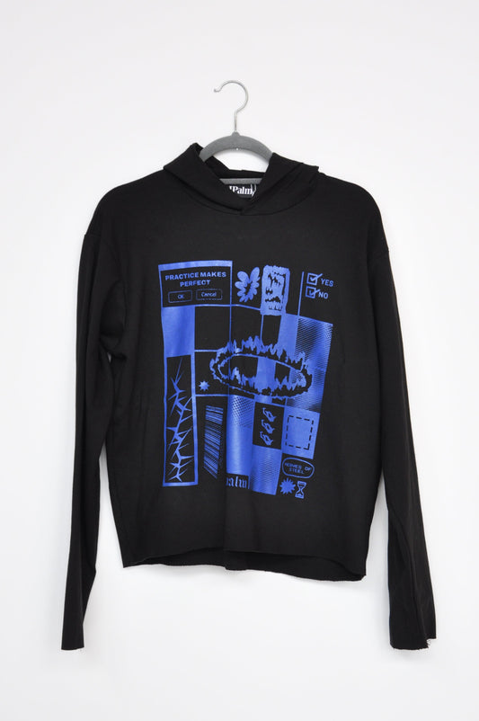 J Palm Graphic Print Hoodie - black/blue