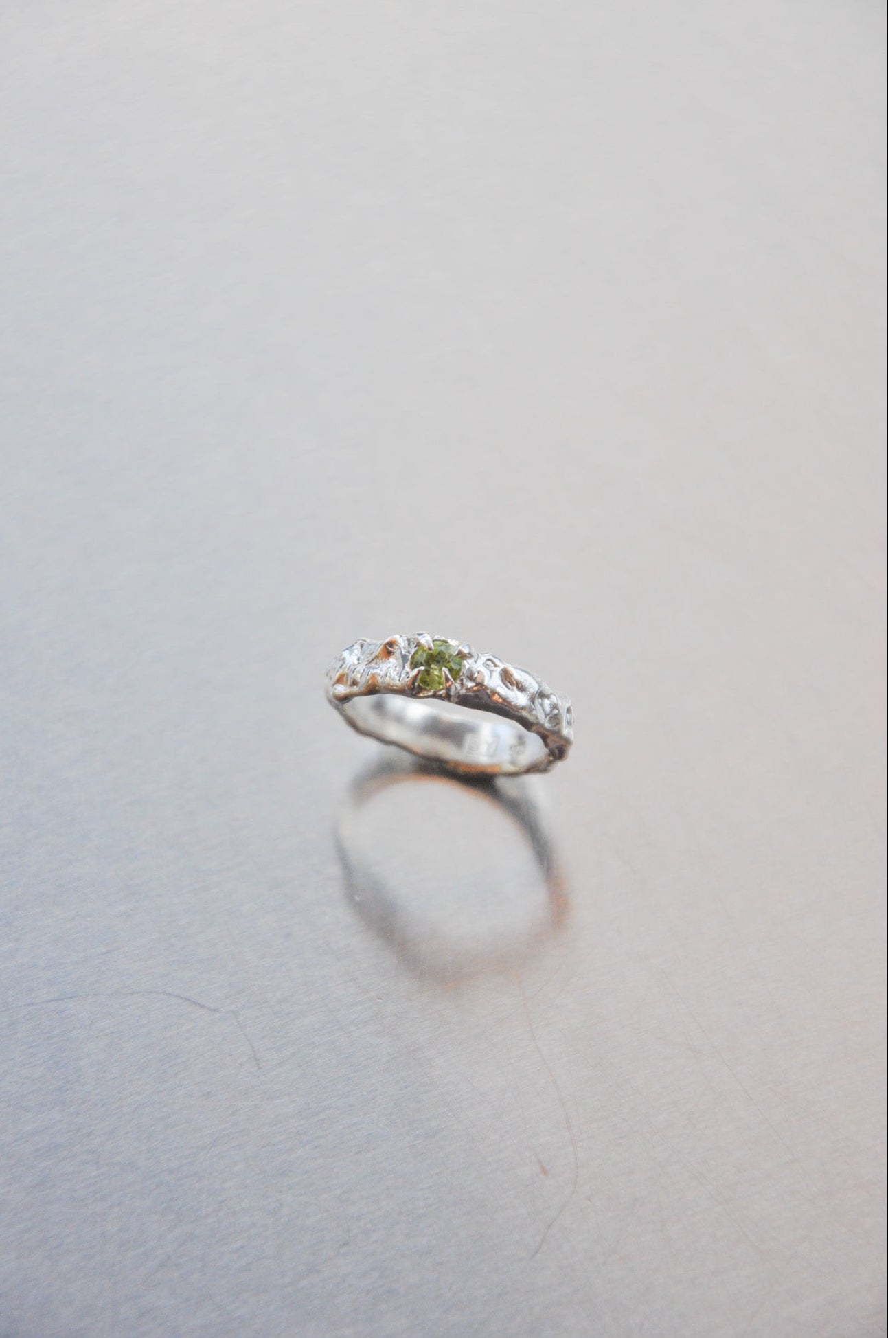 Heaven 2 Touch Ring in Silver & Peridot