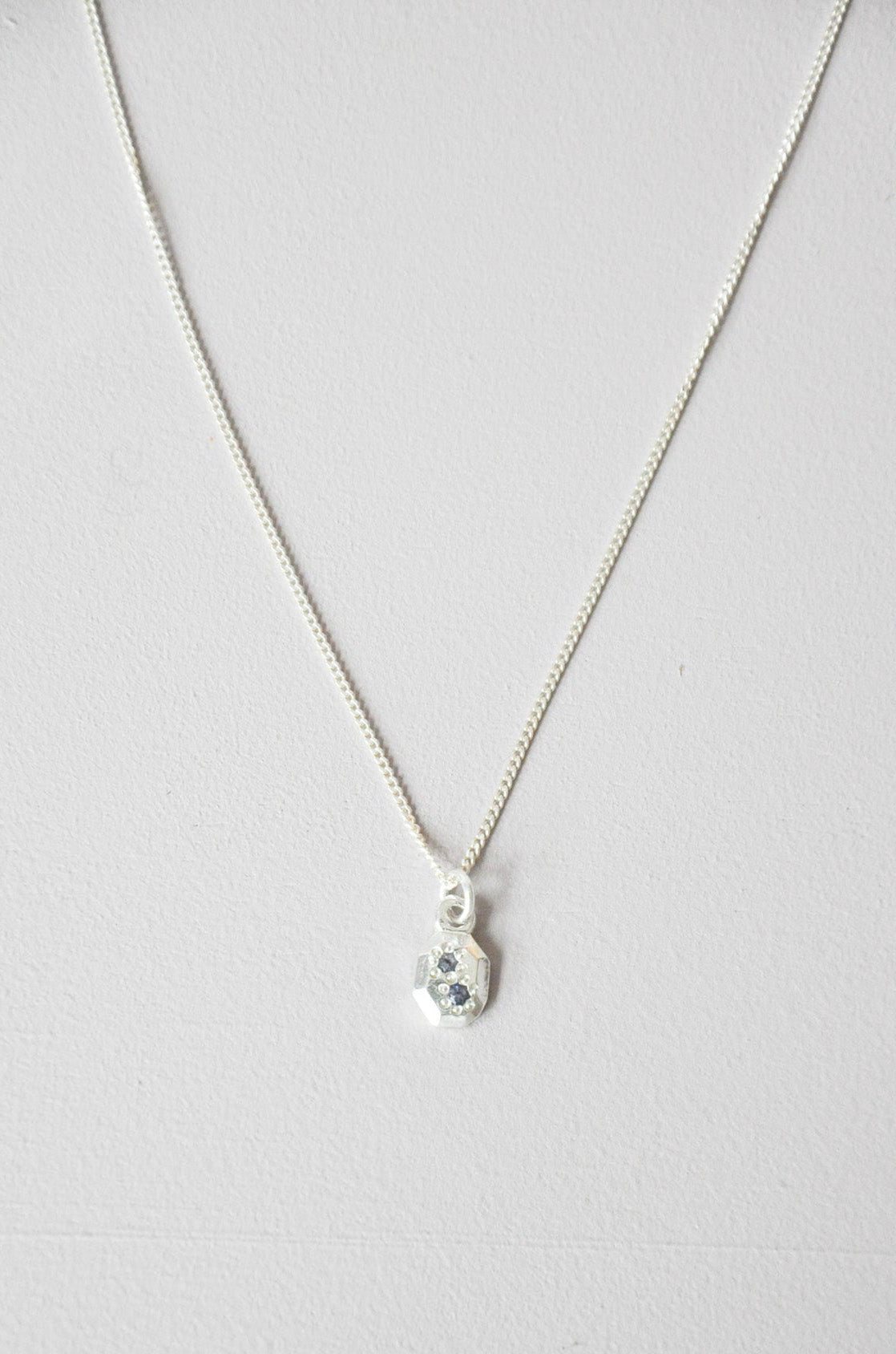 Speckled Necklace in Iolite & Silver