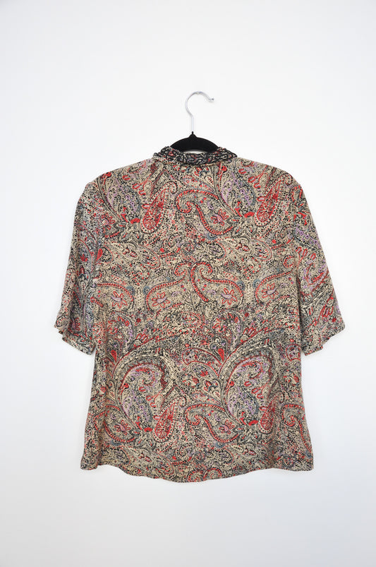 Zambesi Silk Shirt - Brown/Paisley
