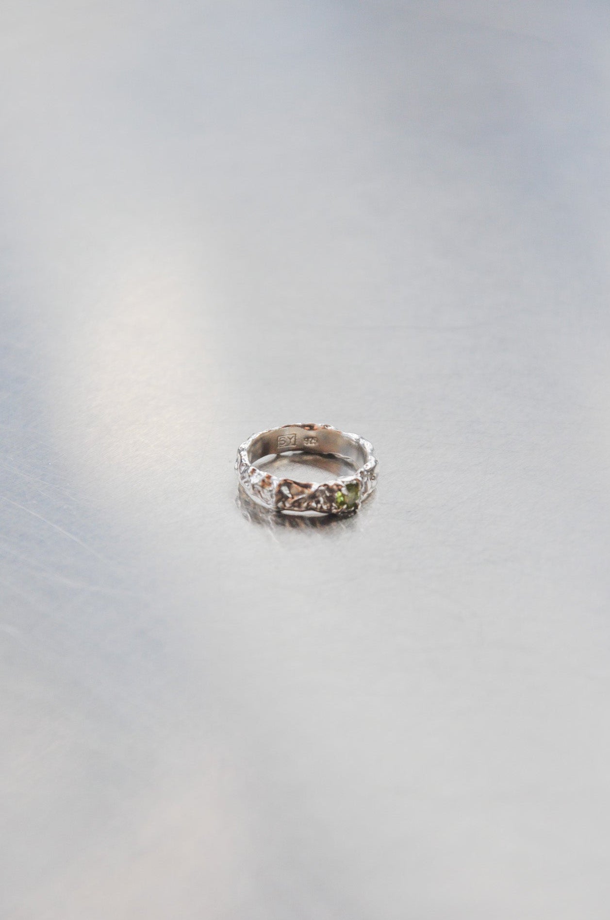 Heaven 2 Touch Ring in Silver & Peridot