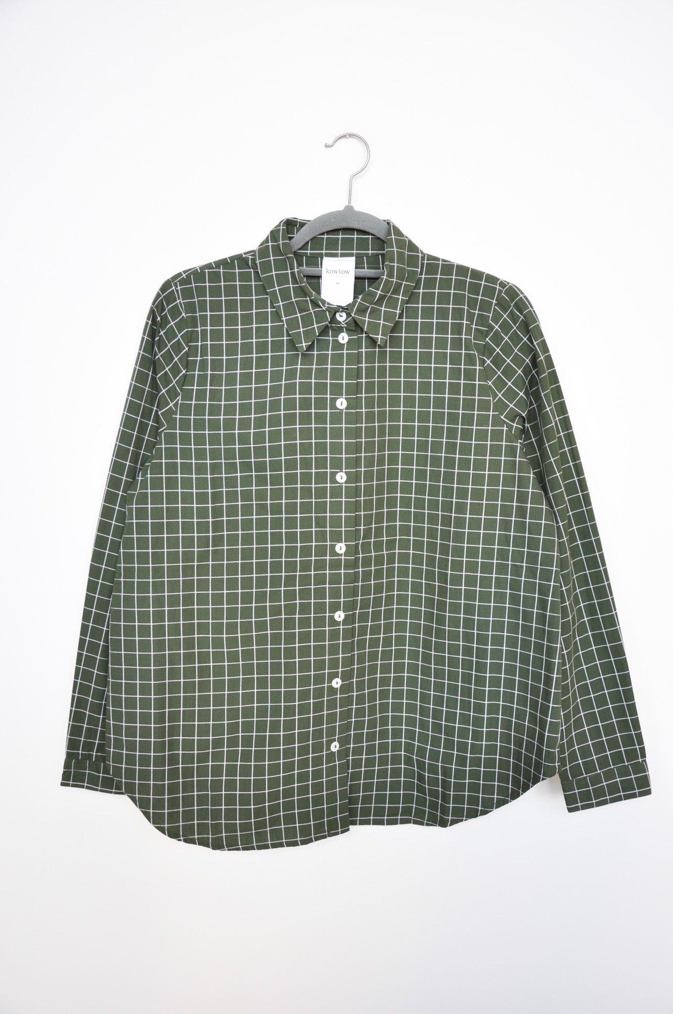 Kowtow Daily Shirt - Forest Grid