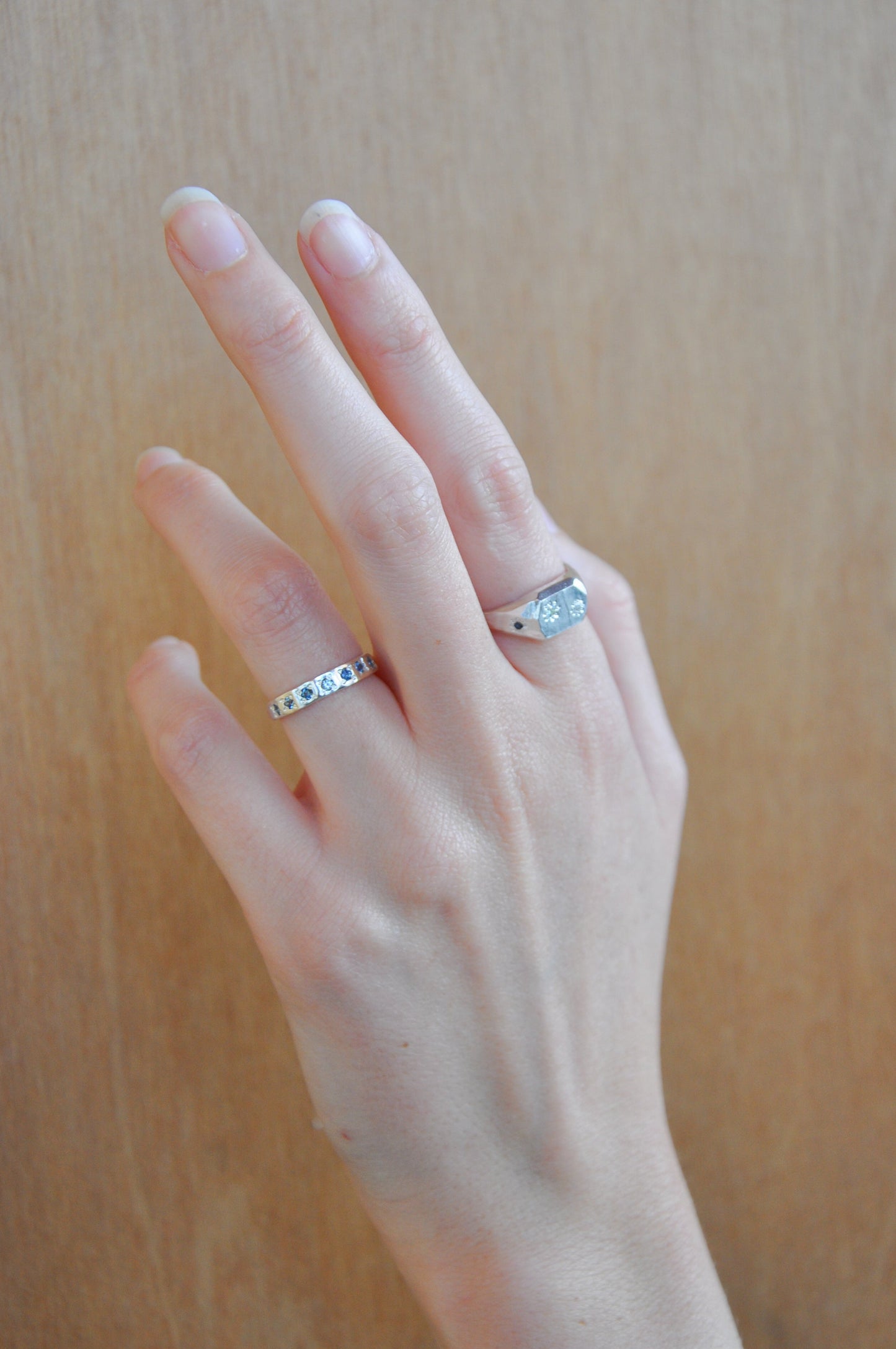 Sapphire Band in Silver