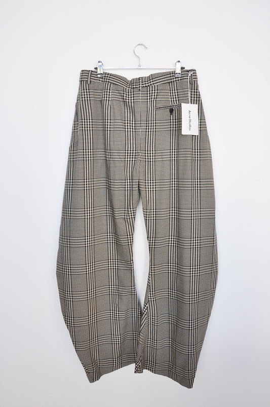 ACNE Studios Barrel Leg trousers - Brown Tartan
