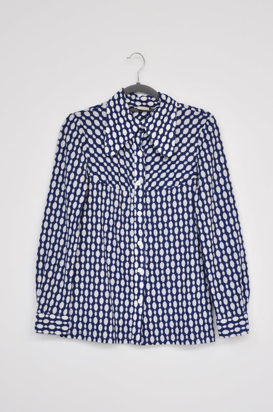 Derek Clothing Dot Shirt - blue/white