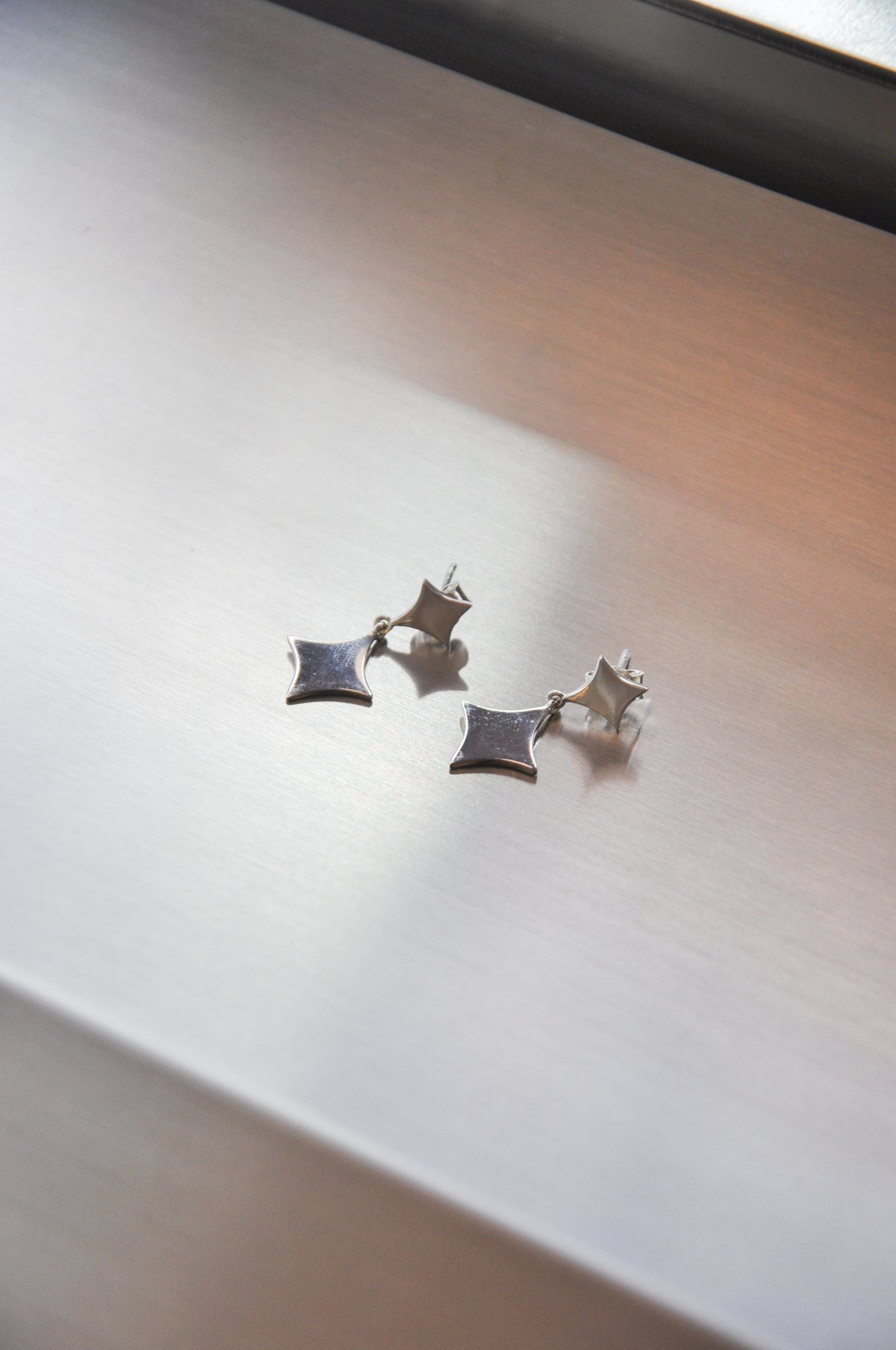 Duo Sparkle Earrings in Silver