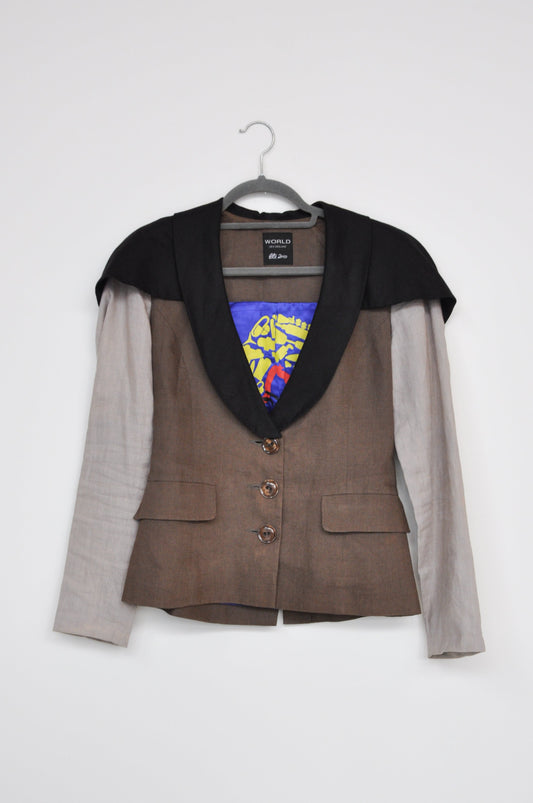 World Linen Blazer '2010' - green/black/grey